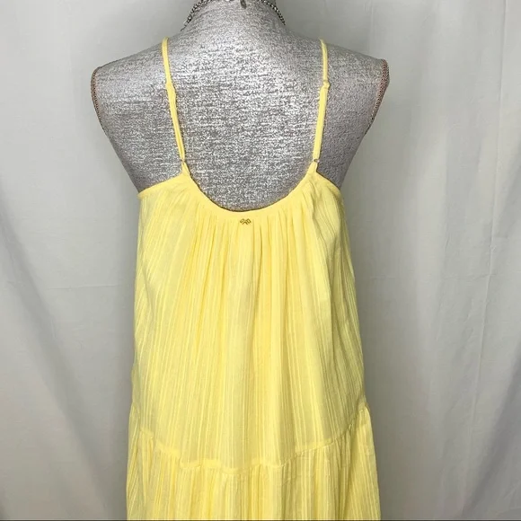 PQ SWIM Ramona Tiered Maxi Dress in CITRINE NWT - Picture 10 of 12
